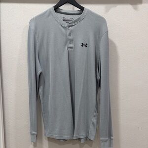 Under Armour Men's Light Gray Long Sleeve Henley